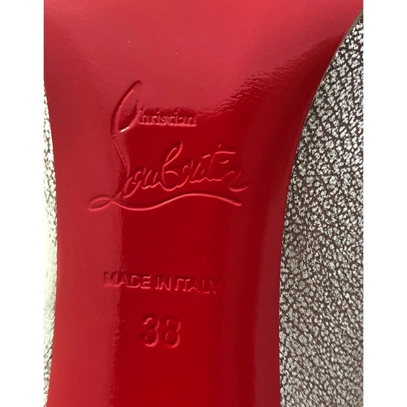 New Christian Louboutin Adox Boots Silver SZ 38 - Picture 7 of 8